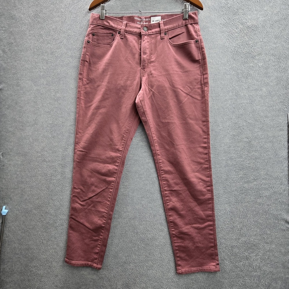 Banana Republic Men Jeans 31X30 Pink Denim Pants Travel Jean Athletic 30"